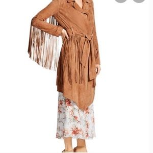 Haute Hippie Suede Fringe Coat NWOT XS